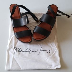 Leather and wood flatforms